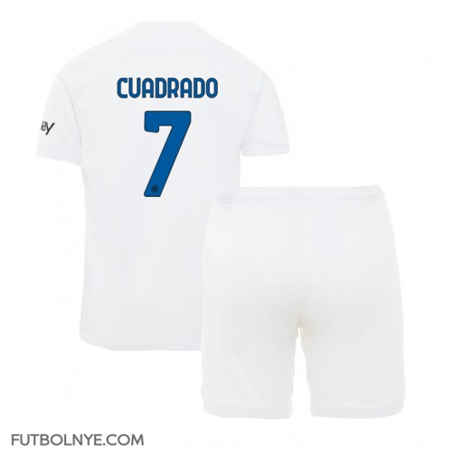 Camiseta Inter Milan Juan Cuadrado #7 Visitante Equipación para niños 2023-24 manga corta (+ pantalones cortos)